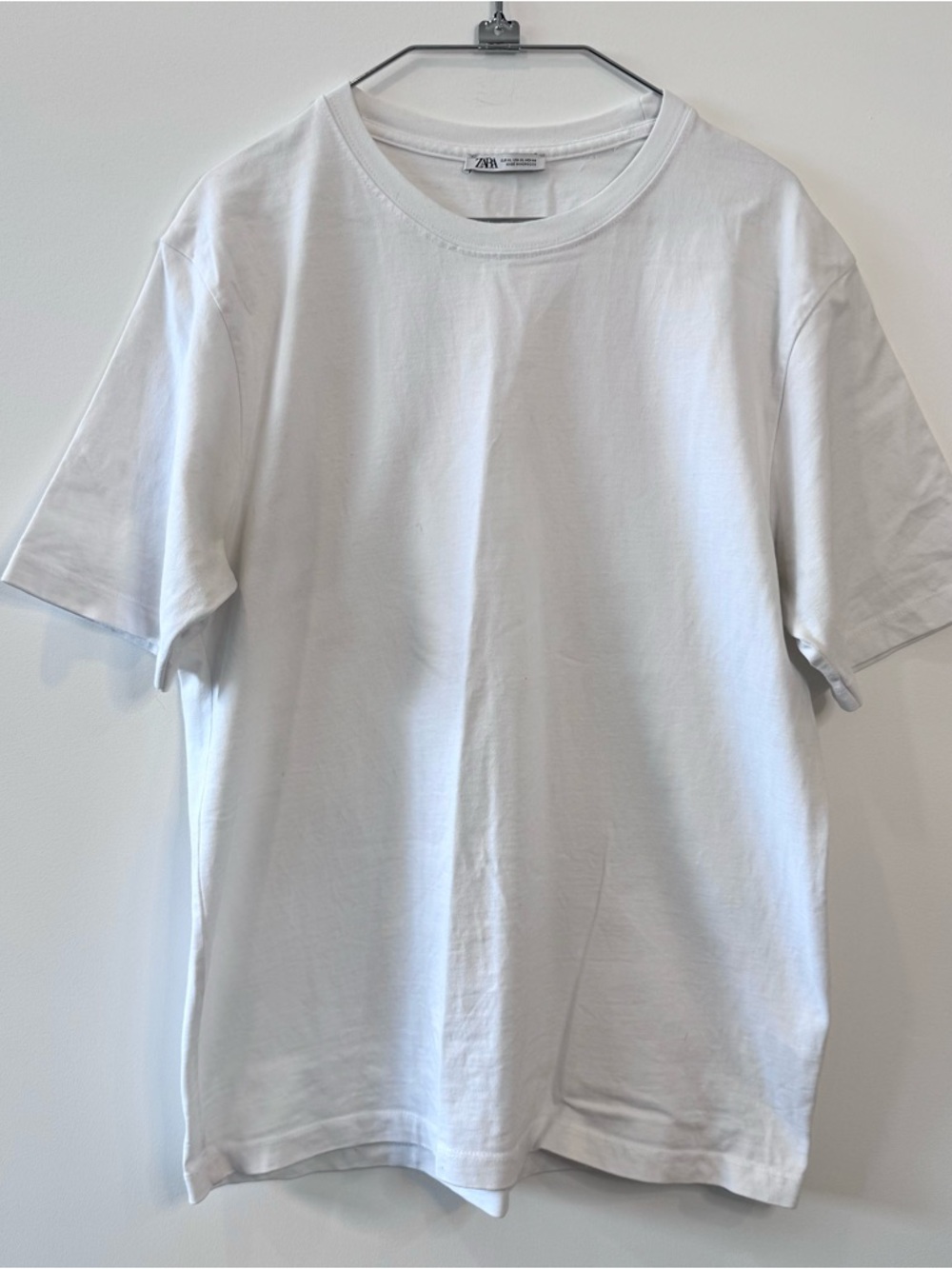 🛍️ 4 for 20$ / Zara Crew Neck T-Shirt / White / XL
